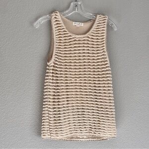 Marled women’s Ivory Lined Top with Metallic Trim size XS